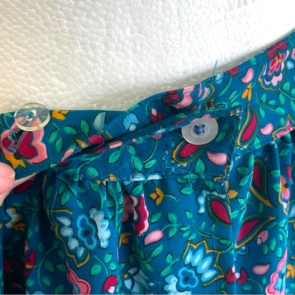 Vintage 70’s The Villager Vibrant Polyester Maxi Skirt Tagged 16 See Measurement - Picture 6 of 14